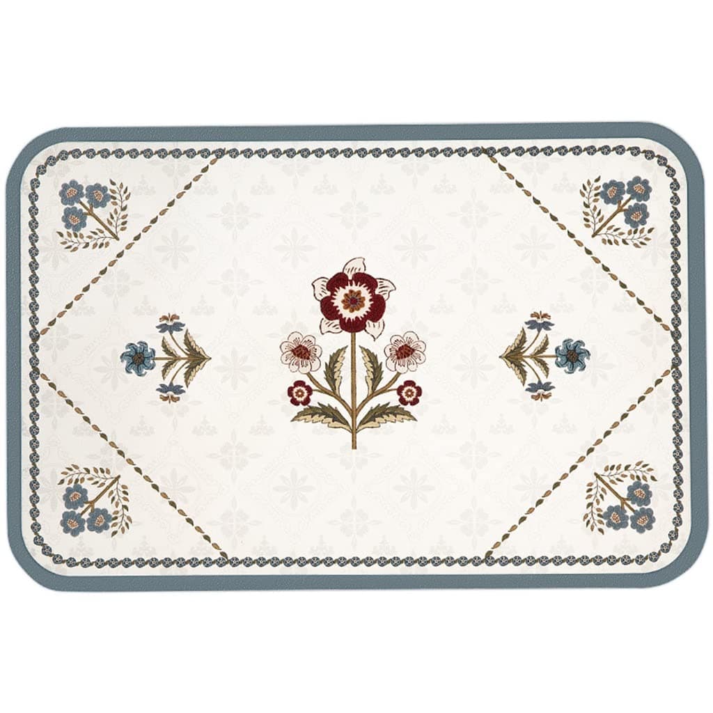 SHYPYG 2 Pcs Leather Placemat Classical Style Printing Dining Table Mat Decoration Accessories Western Table Pads Tableware (Color : A, Size : 30 * 45cm)