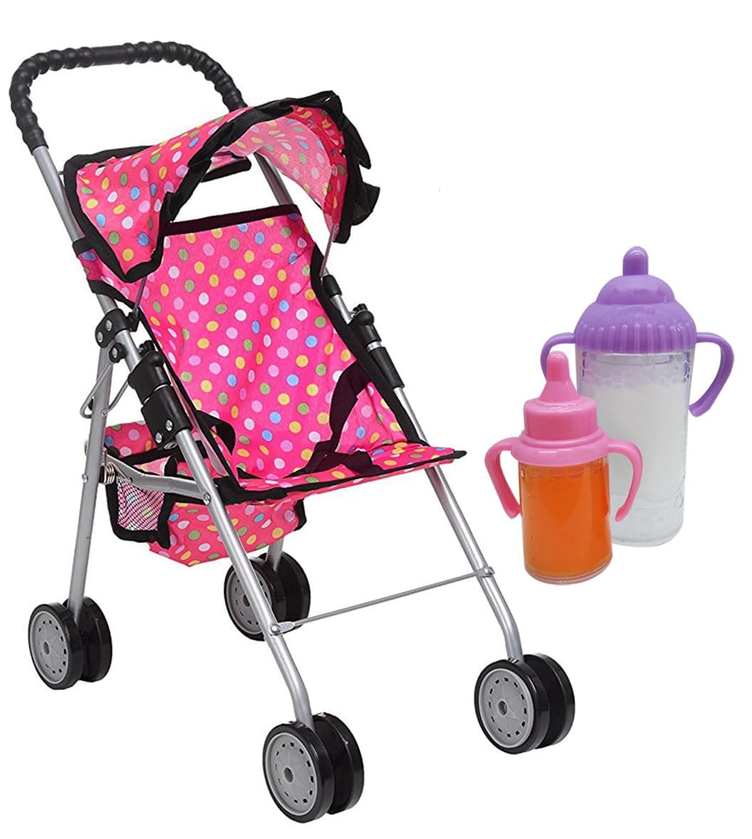 Doll Stroller with Basket