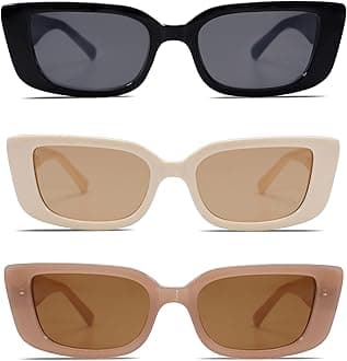 Allarallvr Rectangle Sunglasses for Women 90s Retro Trendy Y2K Classical Vintage Square Shades AR82037