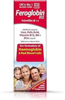 Feroglobin B12 Liquid 200ml- Hematinic Liquid Supplement for Health & Vitality | Reduces Fatigue | Iron, B Vitamins & Minerals (Pack of 1)