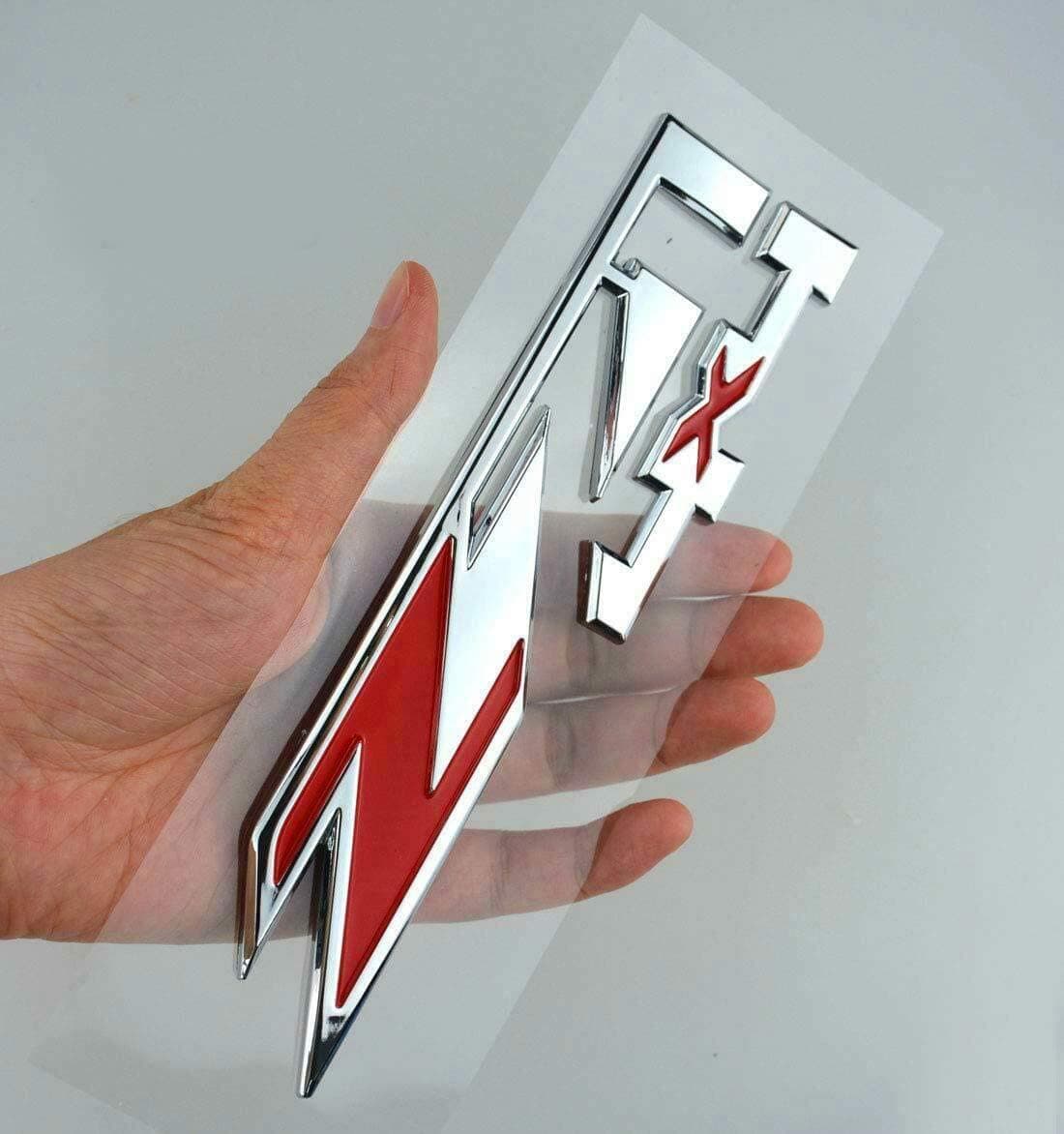 2 Pack Z71 4x4 Emblems Badges Compatible for GMC Chevy Silverado Sierra Tahoe Suburban 1500 2500hd 3500hd Decal (Red/Chrome)