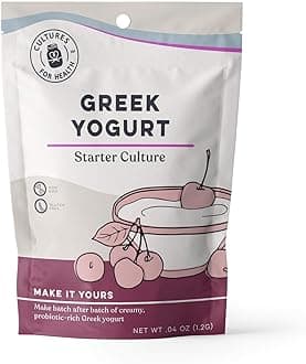 - Cultures for Health Greek Yogurt Starter Culture | 2 Packets Dehydrated Heirloom Style DIY Probiotic Yogurt | Delicious for Smoothies, Granola and Berries, Tzatziki, Soup, & Other Healthy Snacks