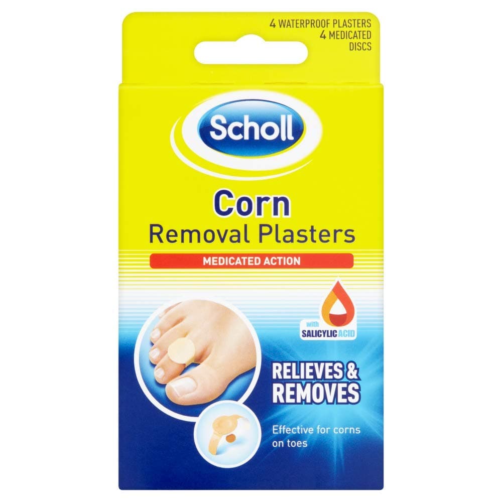 Scholl Corn Removal Plasters 4 Plasters, Package may vary
