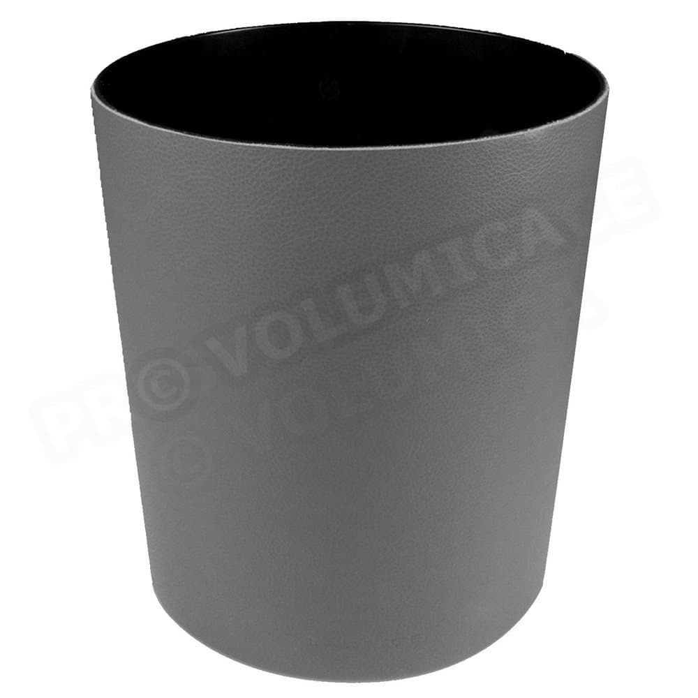 Beaubourg Grey Leather Waste Paper Bin