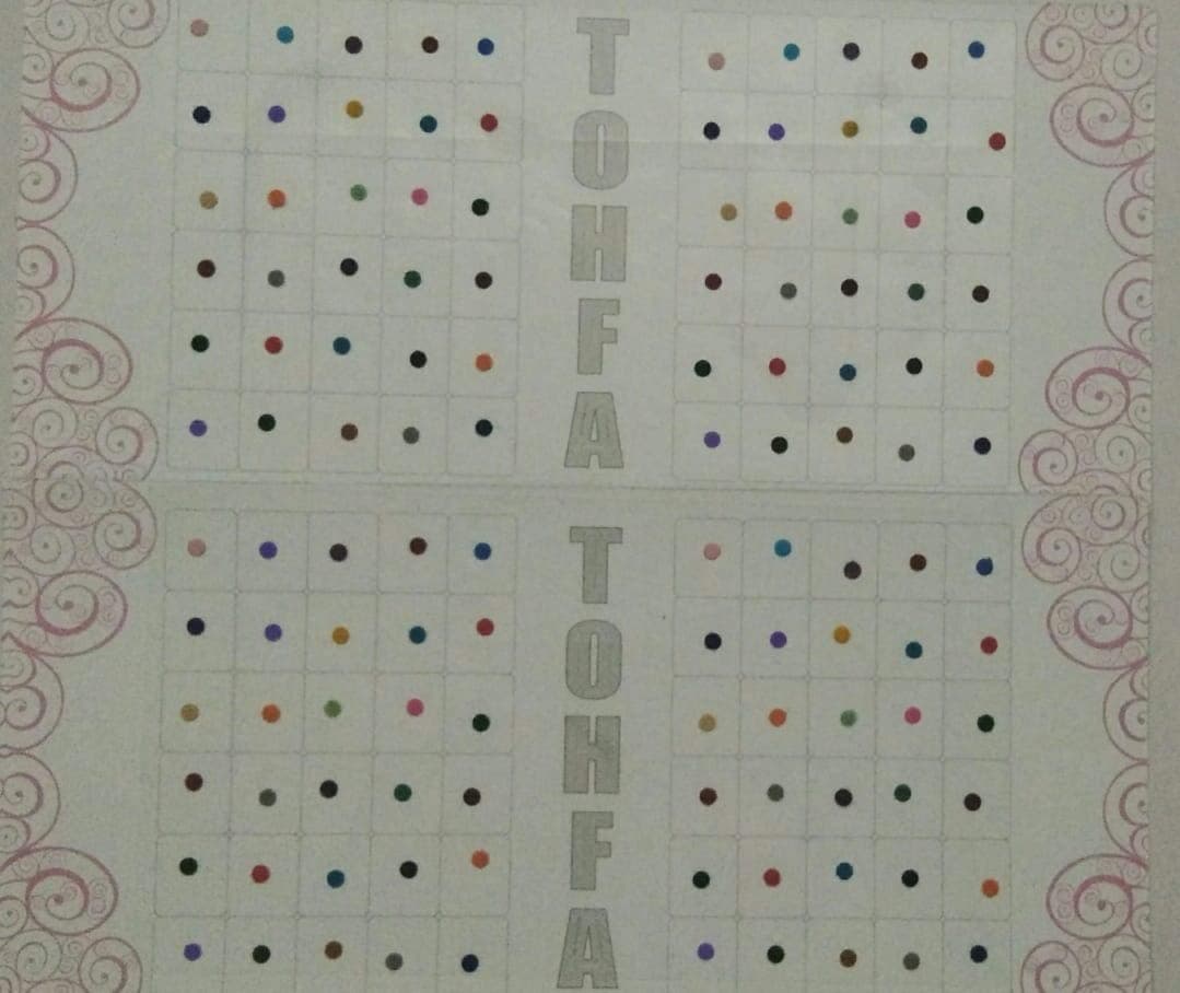 Parveen Enterprises-Tohfa Smallest Size MultiColour Matching Bindi Set of 2 Packs