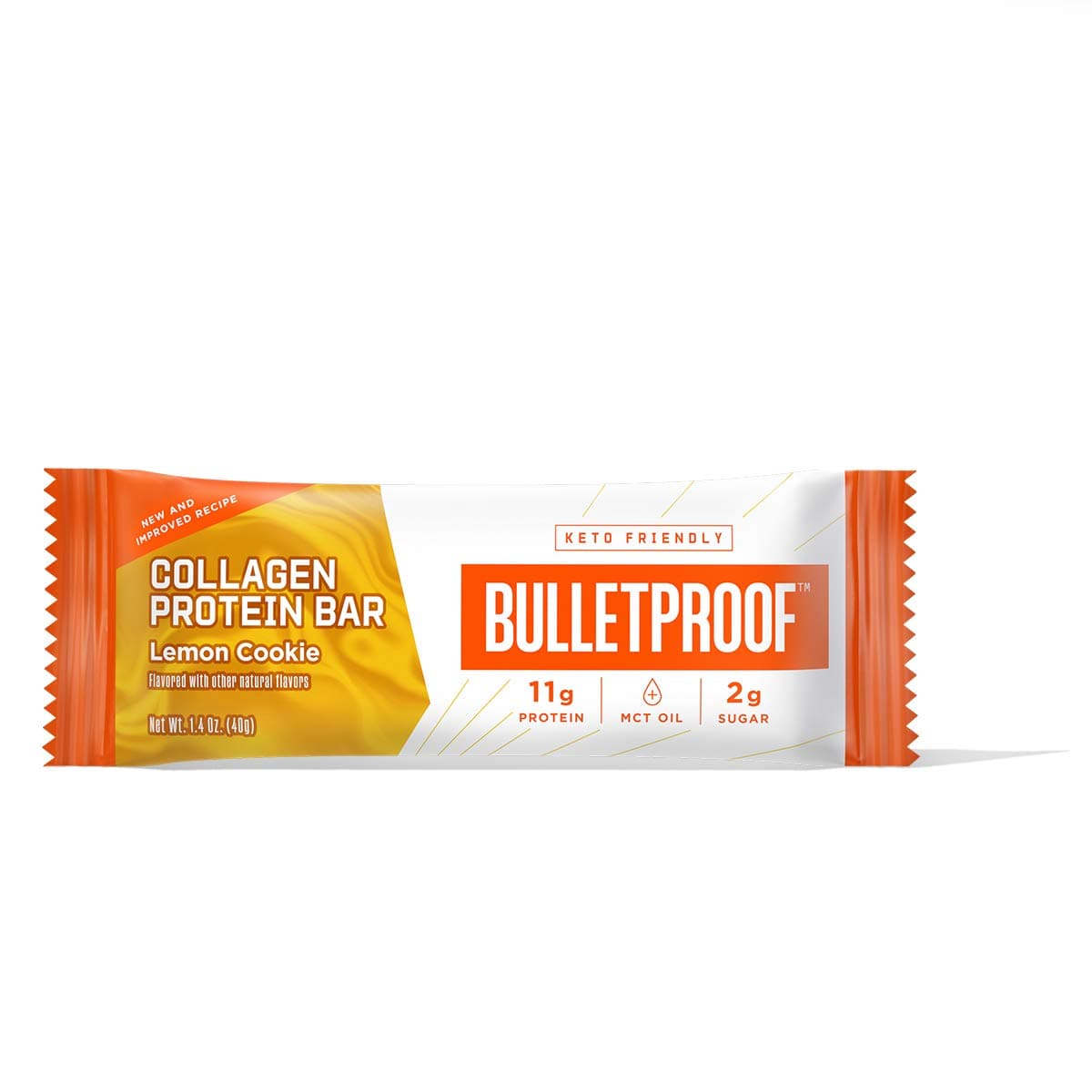 BULLETPROOF Lemon Cookie Collagen Protein Bar, 1.4 OZ