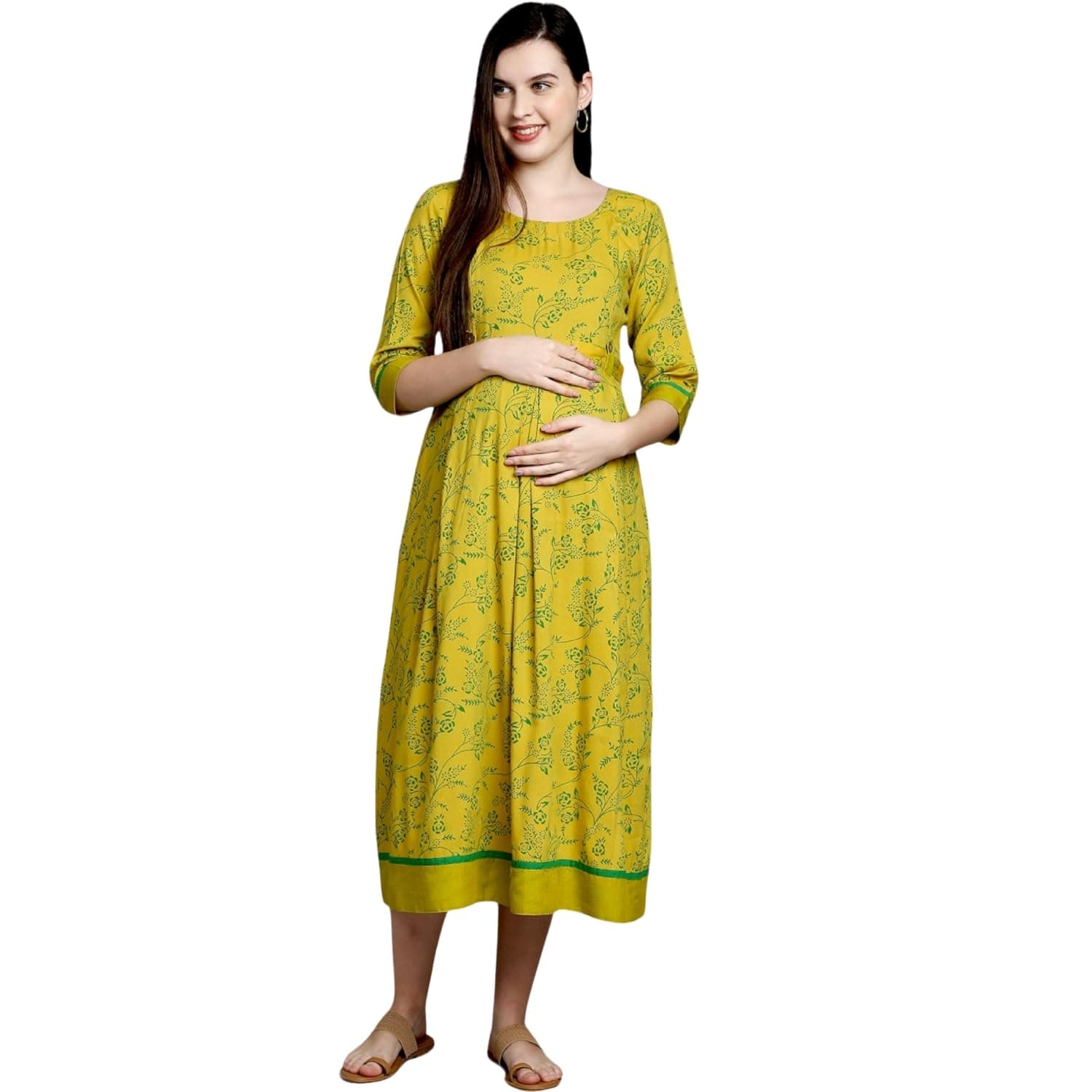 DUMMY SHAPEWomen's Rayon A-Line Maternity Kurti