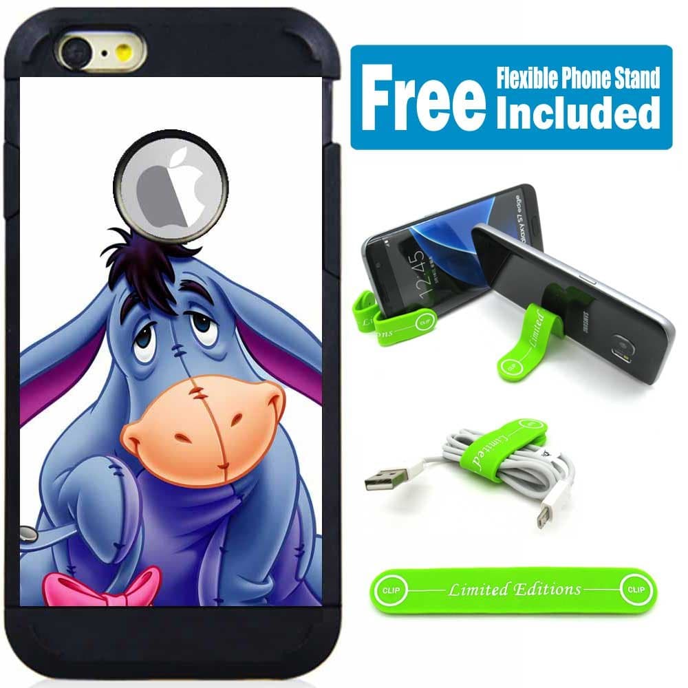 Apple iPhone 6 (4.7") Hybrid Armor Defender Case Cover with Flexible Phone Stand - Eeyore White