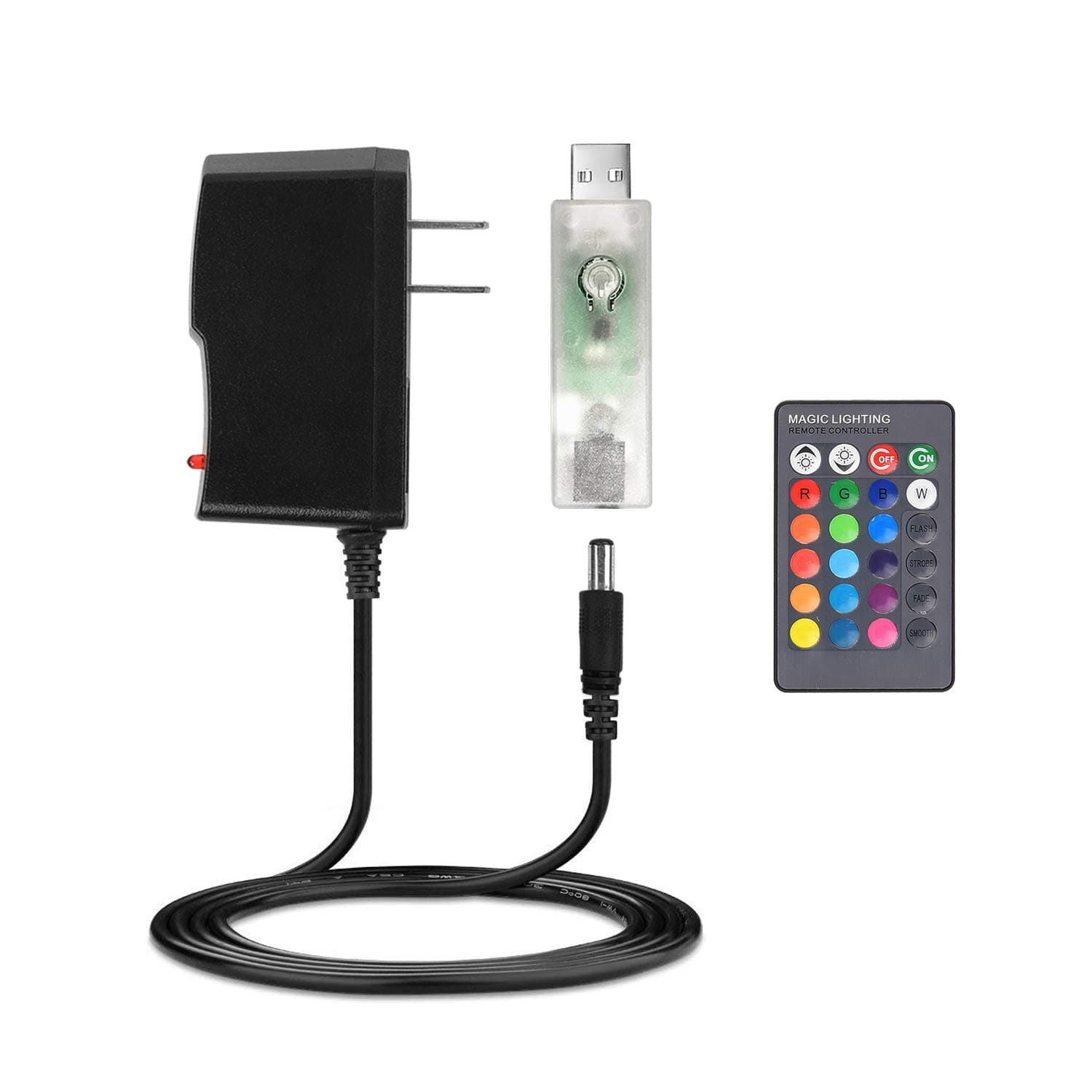 Woodsam LED Message Writing Board & 3-Pack Accessories Power Adapter & USB Connector &Remote (LED Board Accessories)