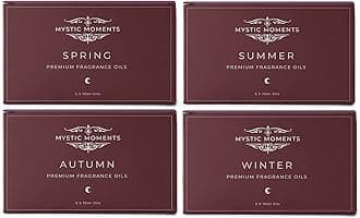 Mystic Moments | Four Seasons Fragrance Oil Gift Starter Packs 20x10ml | Spring, Summer, Autum, Winter | Perfect as a Gift