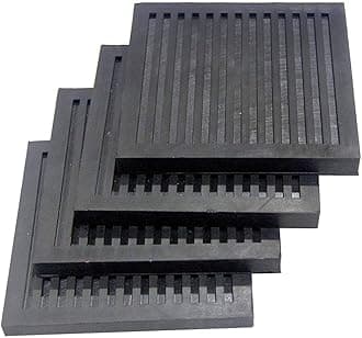 Rubber Anti-Vibration Pads Reduce Noise and Protect Floors 6 inch x 6 inch x 1/2 inch Thickness, Furniture and Washing Machine Pads for Water Pump Base Pads (6X1/2 INCH 4PC)