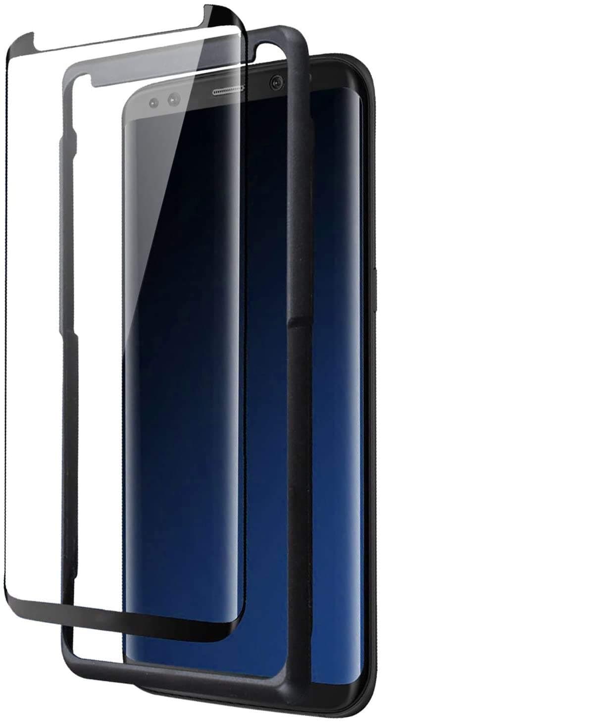 Olixar for Samsung Galaxy S8 Plus Screen Protector - Case Friendly Tempered Glass - 9H Rated - Shock Protection - GlassTex - Easy Application Tray, Card and Cleaning Cloth Included