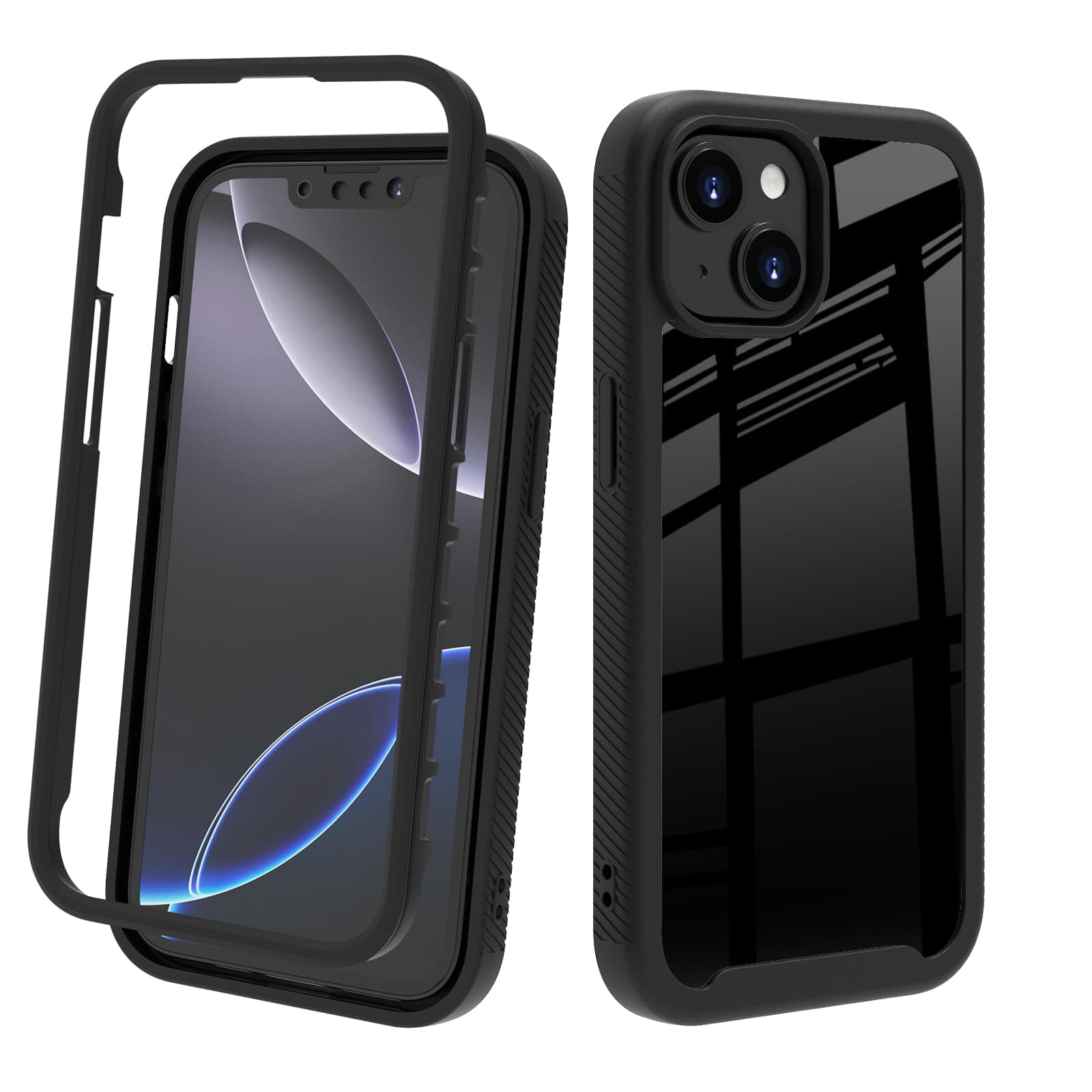 DOWINTIGER Compatible with iPhone 14 Case iPhone 13 Case for Women Girls Full-Body Dual Layer Rugged Shockproof Bumper Heavy-Duty Protective Cover - 015