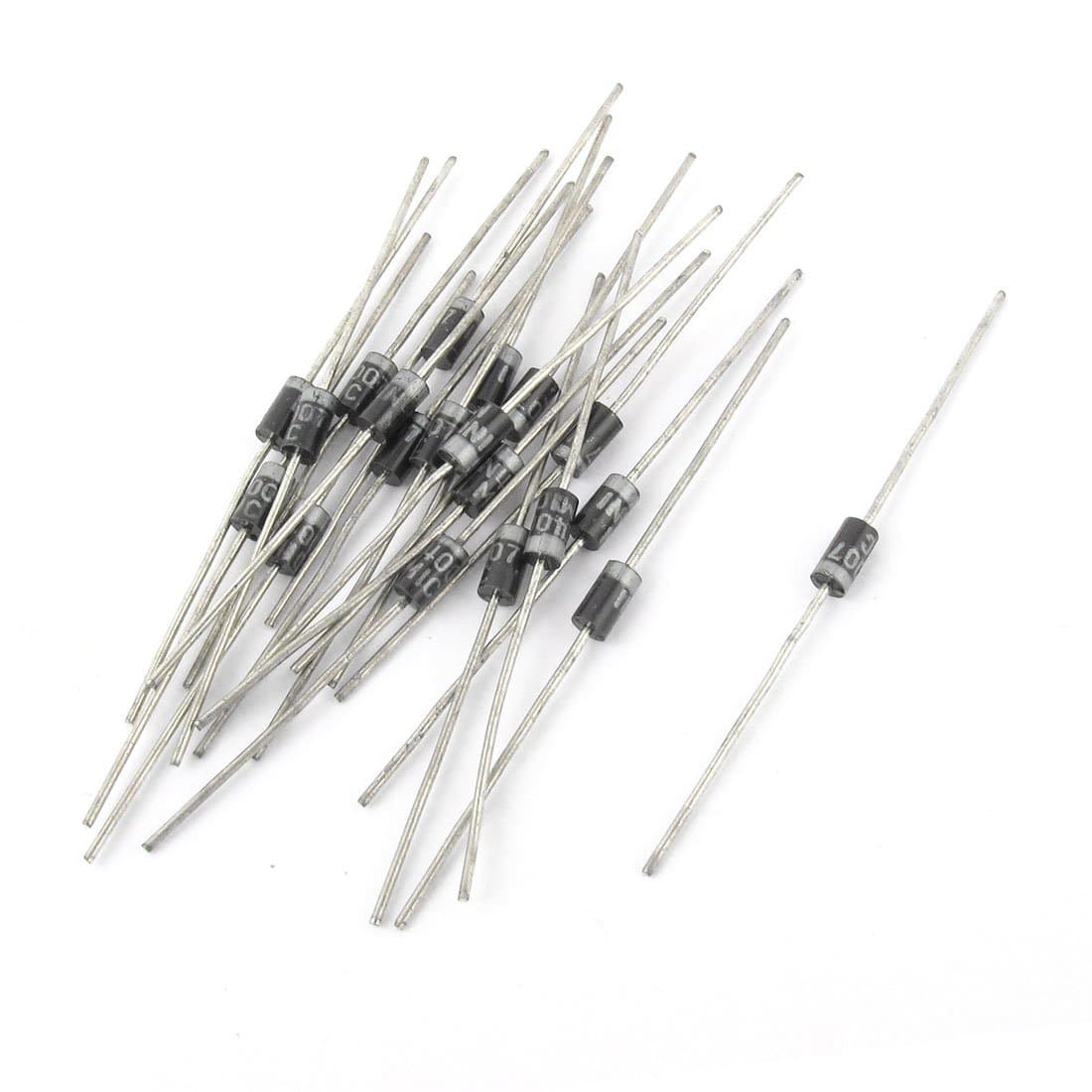 Aexit20pcs (diode) 1N4007 Model 1A 1000V Through Hole axia_l Rectifier (40ry475qf432) Blocking Diode
