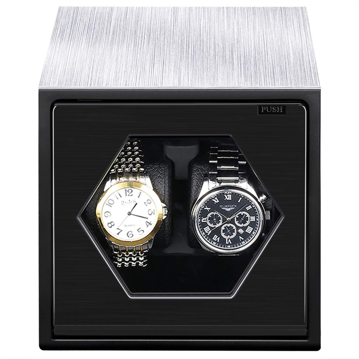 CRITIRON 2 Automatic Watch Winder 4 Rotation Modes Double Watches Storage Display Case Box