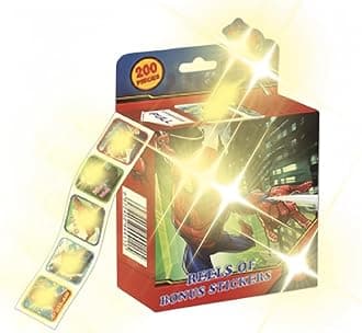 FEIFEI'S BOW 200pcs Kids Toddlers Princess Elsa Mickey Mouse Dinosaur Stickers Party Bag Fillers Boys Girls Teachers as Reward Craft Scrapbooking in Box Gift Set (Spid)