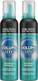 John Frieda Volume Lift Thickening Mousse 200 Ml, Volumising Mousse Thin Hair (Pack of 2)