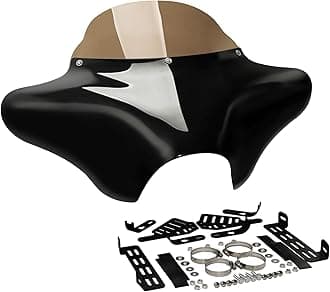 - Batwing Fairing Windshield Fit For Harley Softail Deluxe Fatboy Heritage Classic Yamaha V Star 1100 650 Classic Softail Suzuki Boulevard Dyna