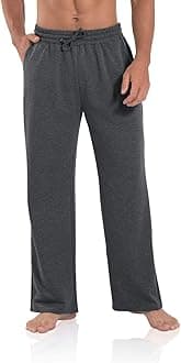 Agnes Urban Men's Joggers Sweatpants Open Bottom Straight Leg Casual Loose Fit Running Athletic Jersey Pants with Pockets