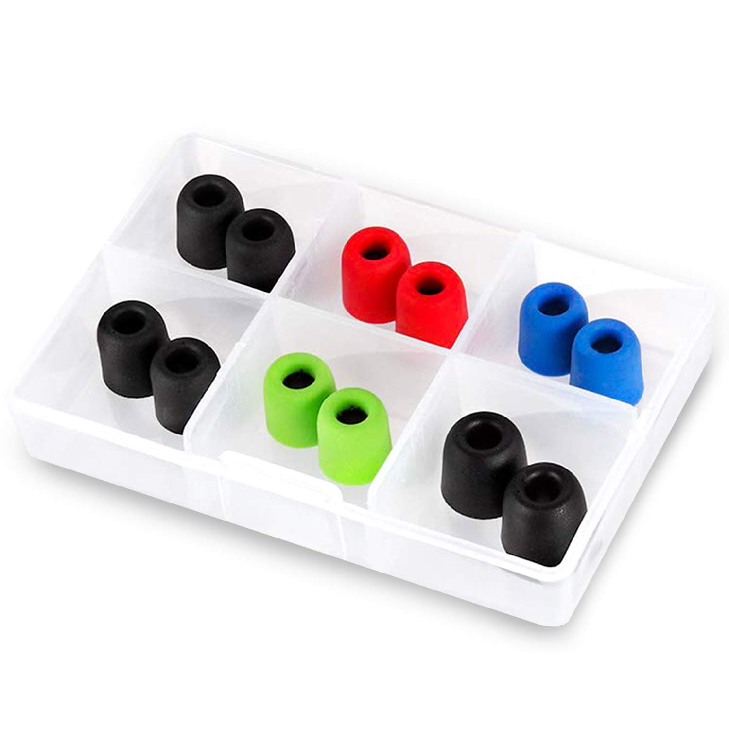 Earphone Foam Earbud Tips 4.5 mm + New Version + 12 Innovative Memory Foam Earbuds Tips + Extremely Comfortable + Isolates from Outside Noise + Earphone Tips in 2 Different Sizes