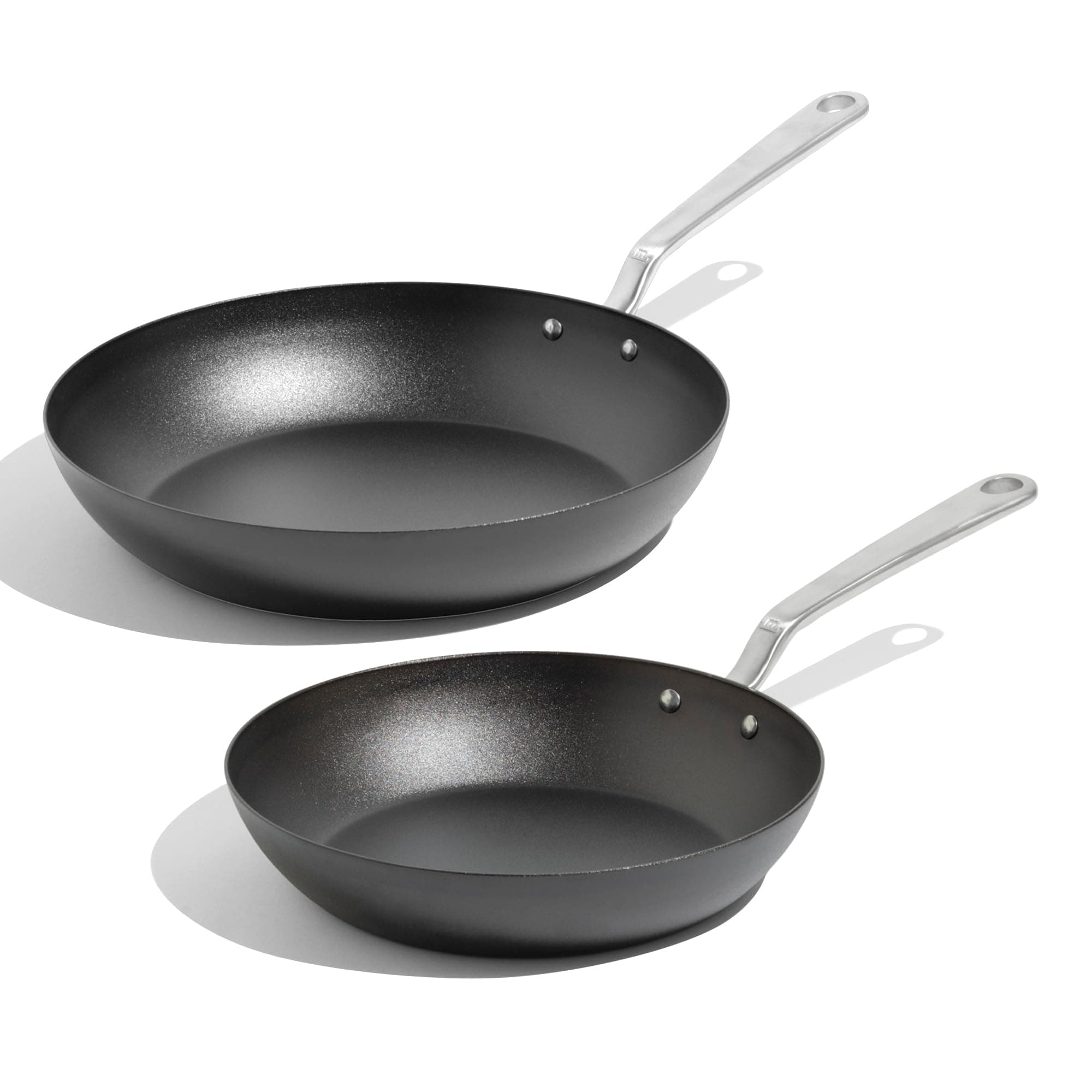 Made In Cookware | 2 Piece (Includes 10",12") Seasoned Carbon Steel Frying Pan | (Like Cast Iron, but Better) | Professional Cookware | Crafted in Sweden | Induction Compatible