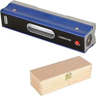 kimllier 8 Inch (200mm) Master Accurate Level Accuracy 0.02mm/m with Wooden Box Fit for Machinery Tool