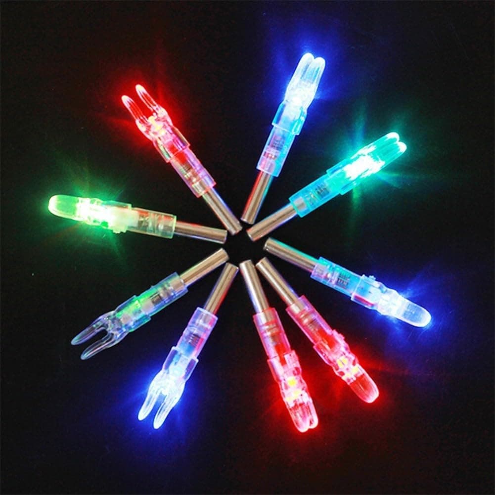 DAZZLEEX 3Pcs/Pack Lighted Nocks, Fits All Arrows With Inside Diameter 6.2mm Carbon Shafts(red)