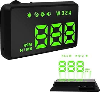 Heads up Display for Cars,Car HUD,Head up Display for Car,Car Speedometer Display,Automatic Brightness Adjustment,Speeding Alert,USB Cable Plug & Play