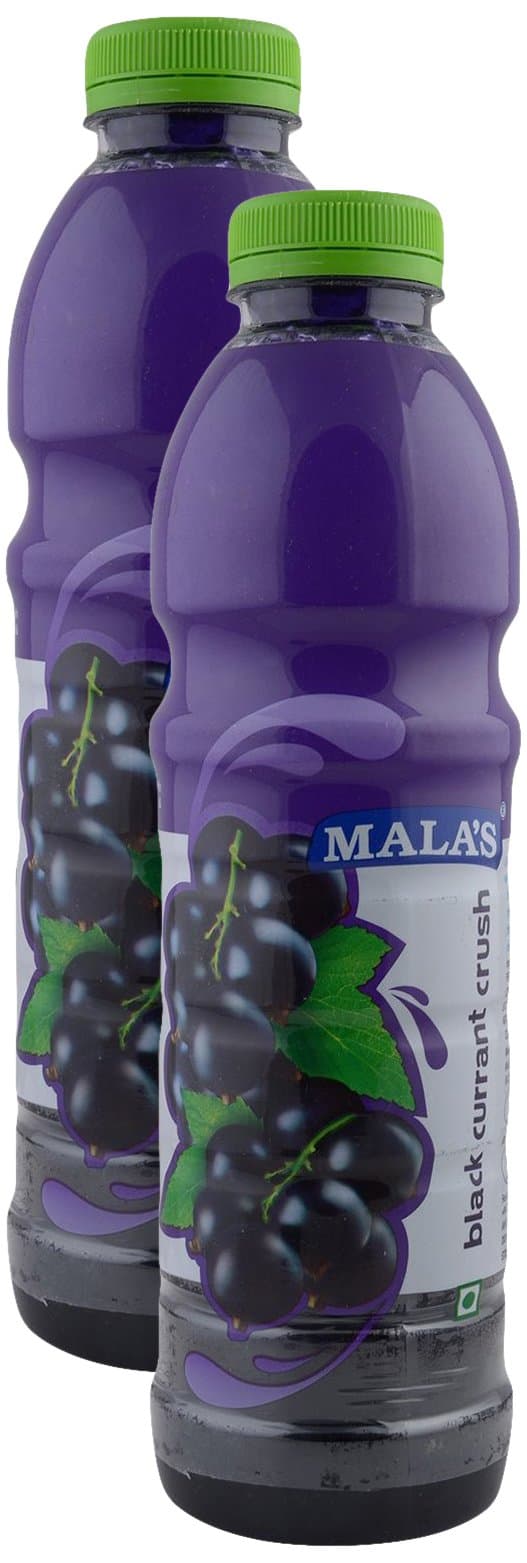 Big Bazaar Combo - Mala's Crush Black Currant, 750ml (Pack of 2) Promo Pack