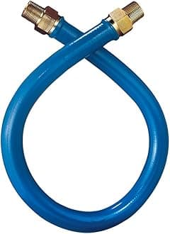 Dormont 1675BP24 Blue Hose Stainless Steel Moveable Foodservice Gas Connector - 24" x 3/4"