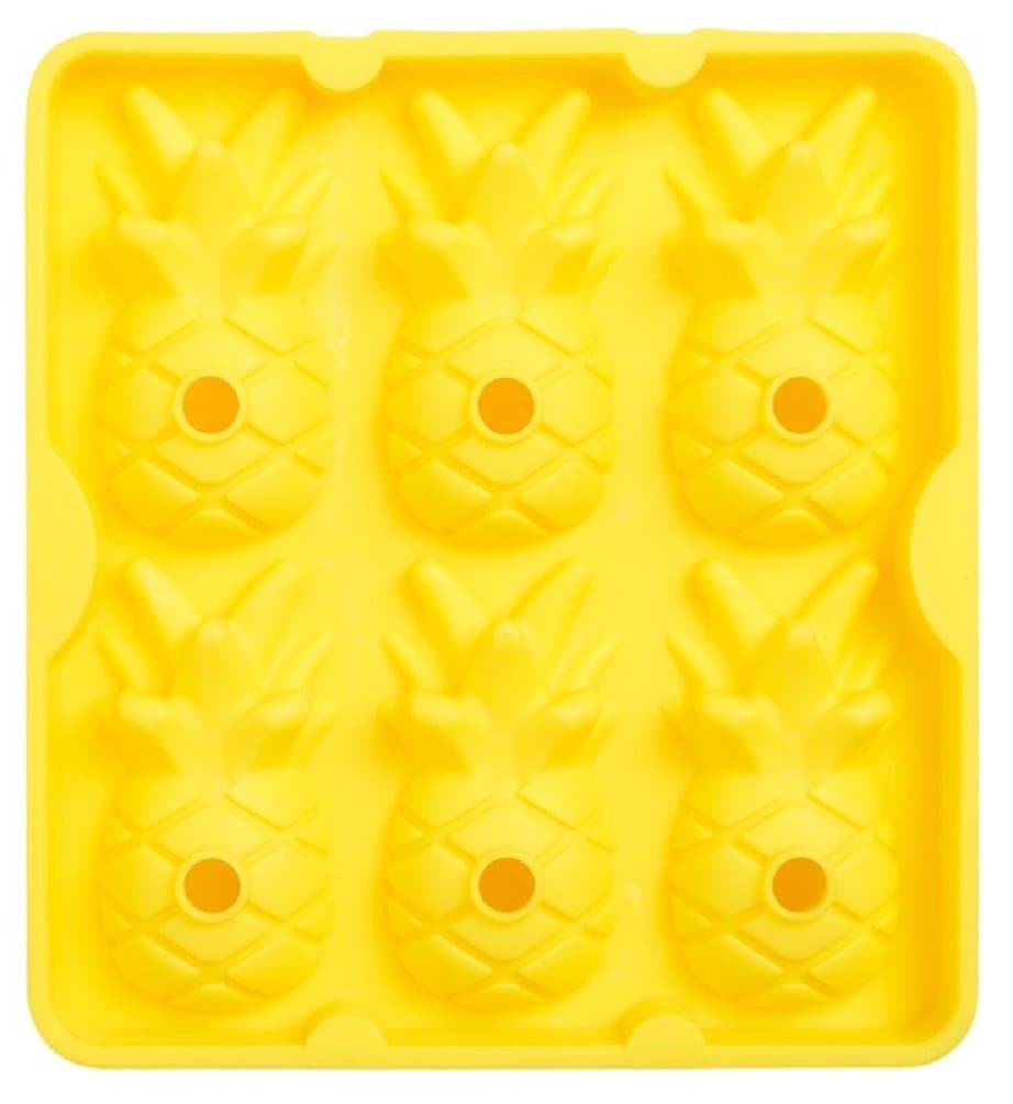 nod products Perky Pineapple 6" x 5" Silicone 3D Ice Mold in Gift Box