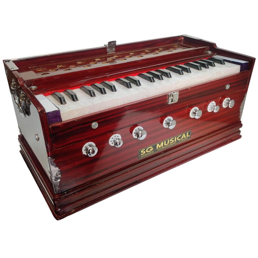SG Musical Harmonium - 7 Stopper, 39 Keys Affordable Octave Range | Ideal Harmonium Musical Instrument