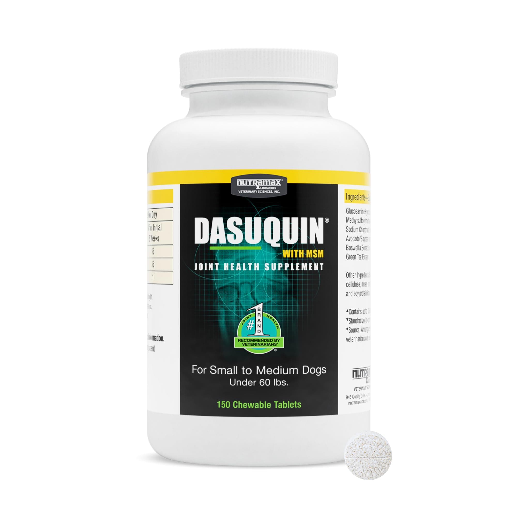 Nutramax Dasuquin with MSM Chewables, Small/Medium Dog, 150