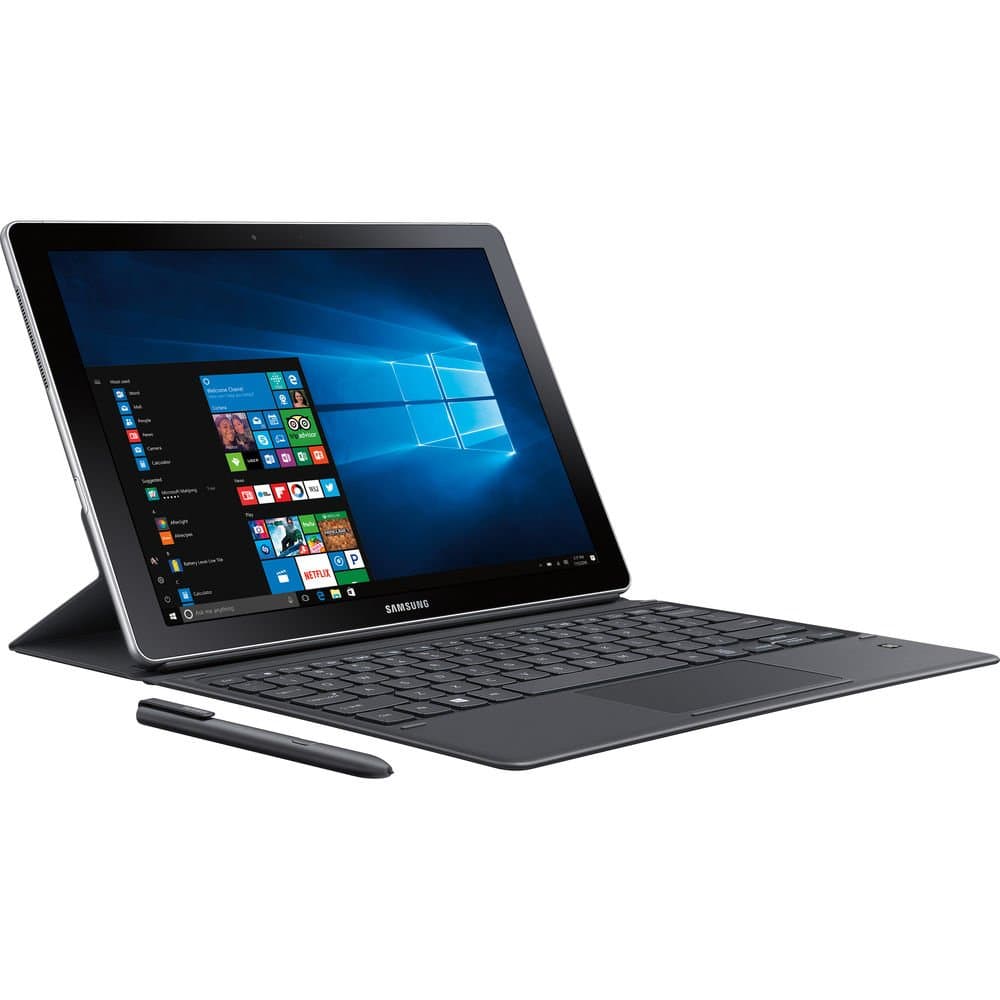 Samsung Galaxy Book 12” Windows 2-in-1 PC (Wi-Fi) Silver, 4GB RAM/128GB SSD, SM-W720NZKBXAR