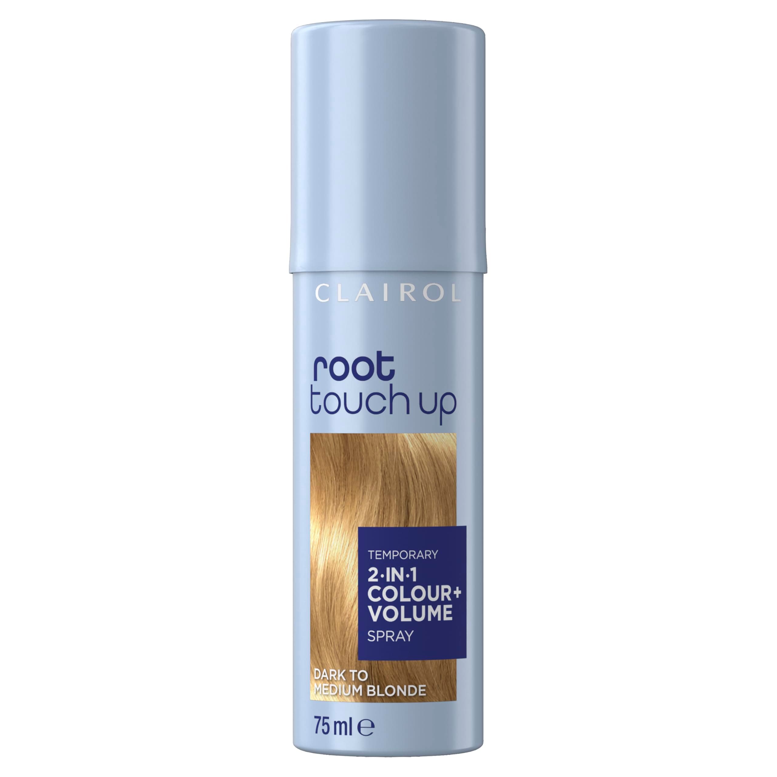 root touch up color + volume 2 in 1 spray dark to medium blonde, 75ml