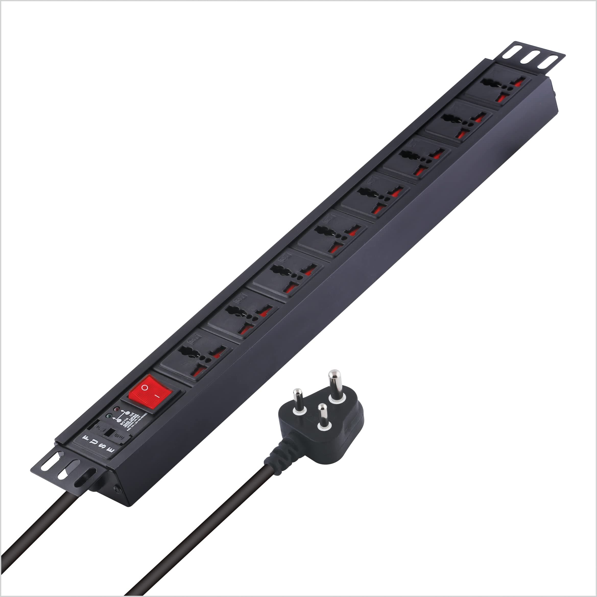 MX Extension Board 8-Socket Power Strip | 15A Heavy-Duty Universal Outlet, 3000W Load Capacity, 1.5 m Cable, Child Safety Shutters, Overload Protection – 3-Pin Plug for Home & Office