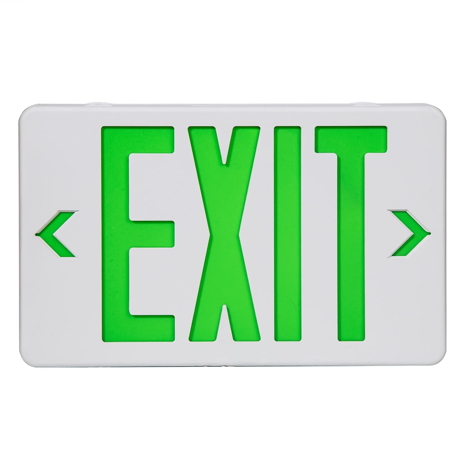 TANLUX Green Exit Sign, LED Emergency Exit Light with Battery Backup, UL Listed, AC 120/277V, Hardwired Exit Signs with Emergency Lights, Commercial Emergency Lights for Business - 1 Pack
