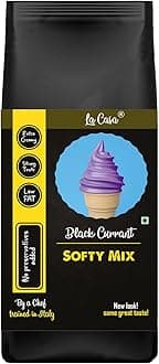 Soft Serve or Softy Premix - Black Currant | Extra Creamy & Strong Flavor | Simply add Milk to prepare Soft Serves | 250g |