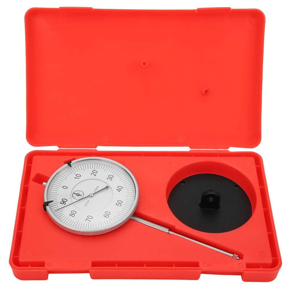 0 to 50mm Dial Indicator, 0 to 50mm Dial Indicator Shockproof Brass Movement High Speed Steel Probe Measurement Tool, Dial Indicators