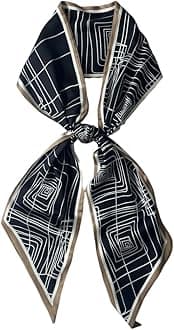 Silk Head Scarf for Hair Fashion Headwrap for Women Lightweight Neck Tie