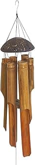 35 inch Large Bamboo Coconut Wind Chimes Outdoor, Handmade Wooden Deep Tone Chimes for Garden, Patio or Home Decor