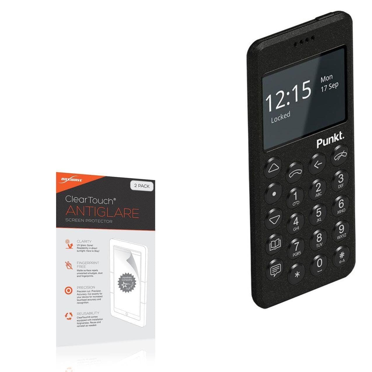 Screen Protector Compatible with Punkt MP02 - ClearTouch Anti-Glare (2-Pack), Anti-Fingerprint Matte Film Skin for Punkt MP02