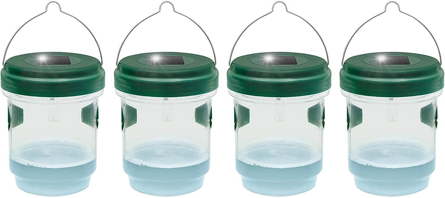 Ram® 4 x Solar Power Bees Wasp Hornets Solar Wasp Trap Insect Control Outdoor Garden