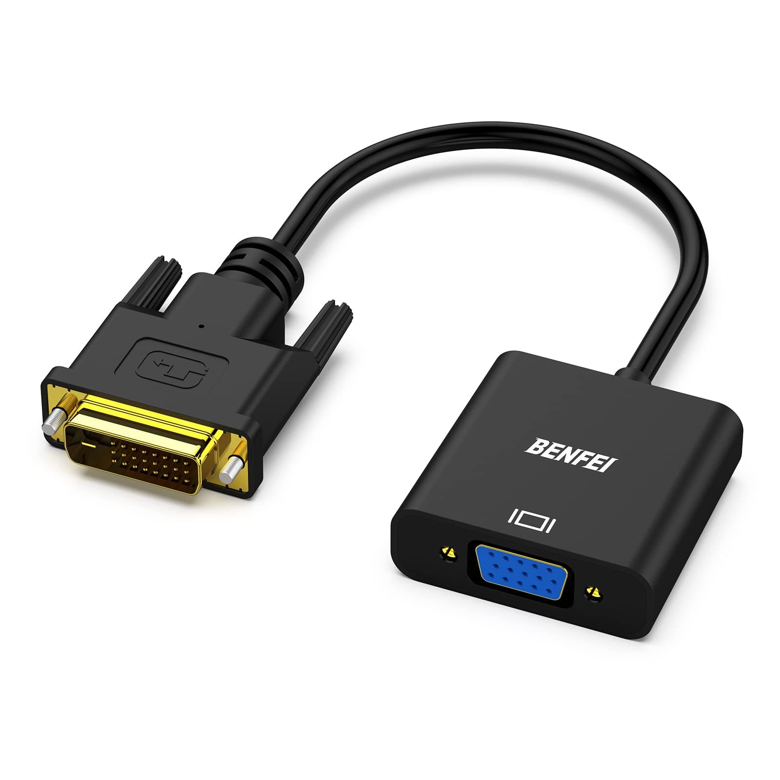 BENFEI Active DVI-D to VGA Adapter, DVI-D 24+1 to VGA Male to Female Adapter