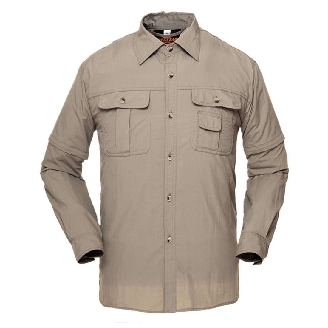 TOPENTAR Men's Quick Dry Casual Breathable Sun Protection Button Work Shirt