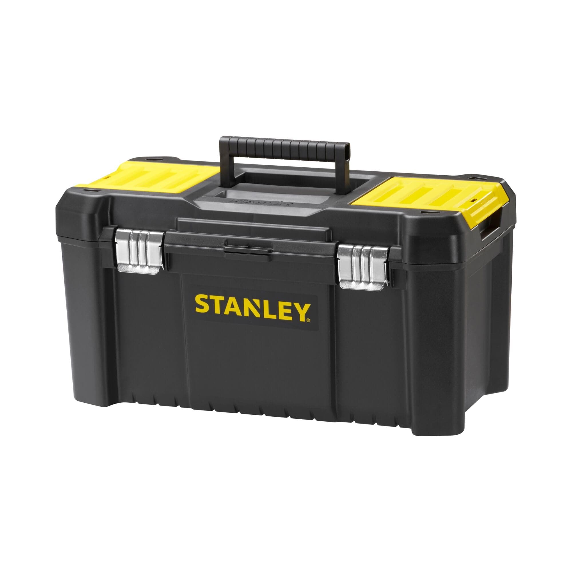 STANLEY Essential Tool Box (19in), Durable Storage Solution with Removable Tote Tray and Organisers, for Parts and Tools Storage, STST1-75521