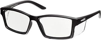 voltX 'VISION' Safety Readers, Full Lens Magnified Reading Safety Glasses CE EN166ft certified (+1.0 Dioptre, Clear lens) - Anti fog coated UV400 lens