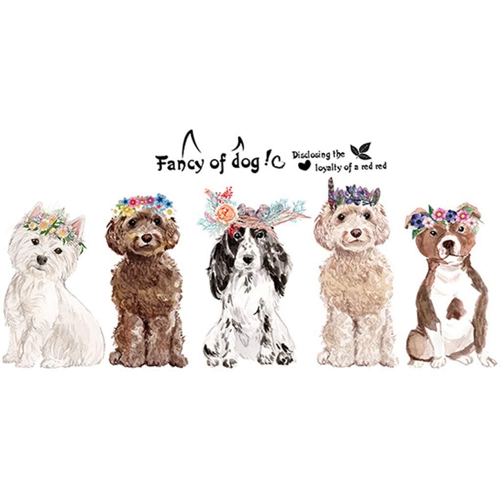 Wall Decor للإزالة الفينيل كلب الجدار ملصق الجداريات أطفال بنات نوم غرف الحضانة جدار الشارات قشر وعصا ديكور للمنزل غرفة المعيشة مكاتب جدار الركن Wall Stickers