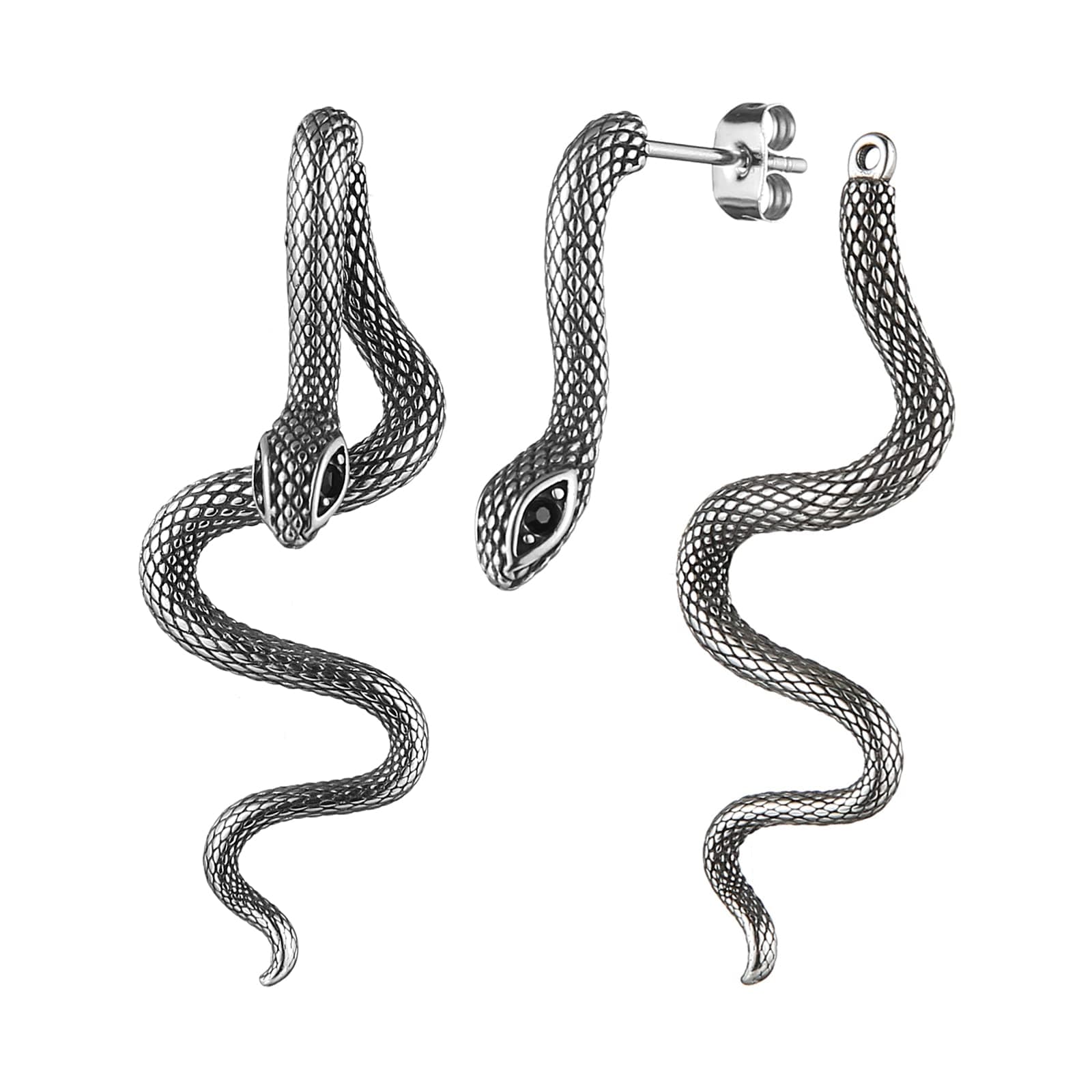 Splicing Snake Stud Earring