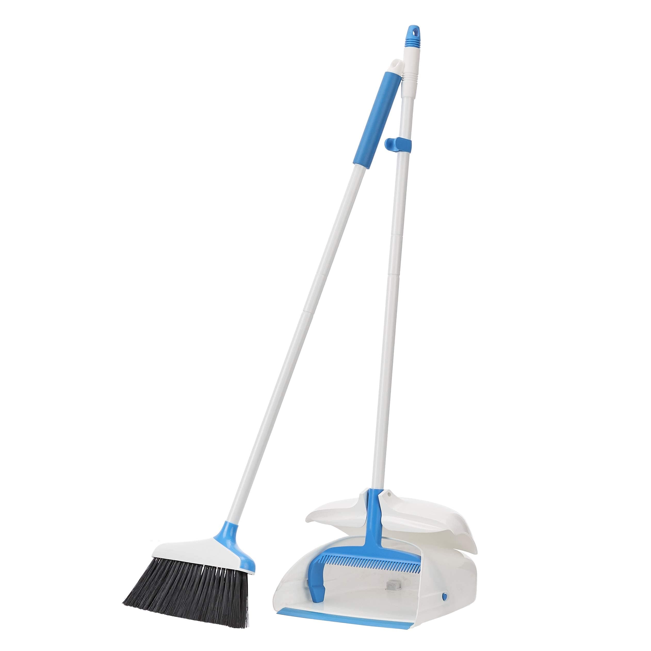 Broom with Handled Dustpan, Blue and White